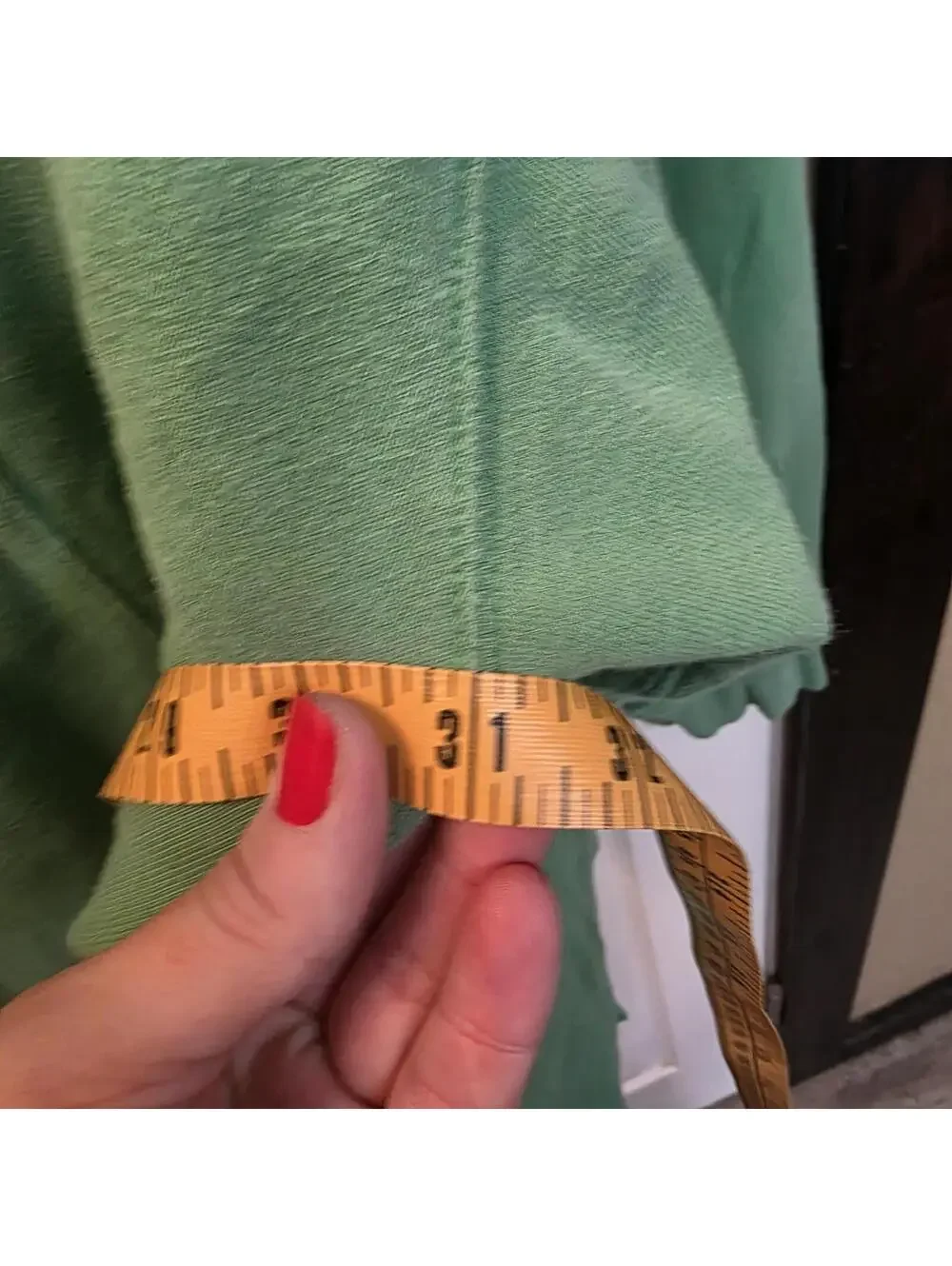 Aerie Oversized Distressed Green Crewneck with Ice Cold Ski Resort Patch- XL - Picture 6 of 8